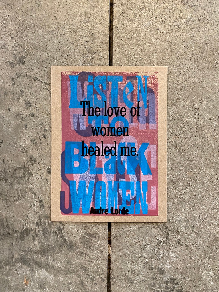 APK: " The love of women healed me" Small LP print