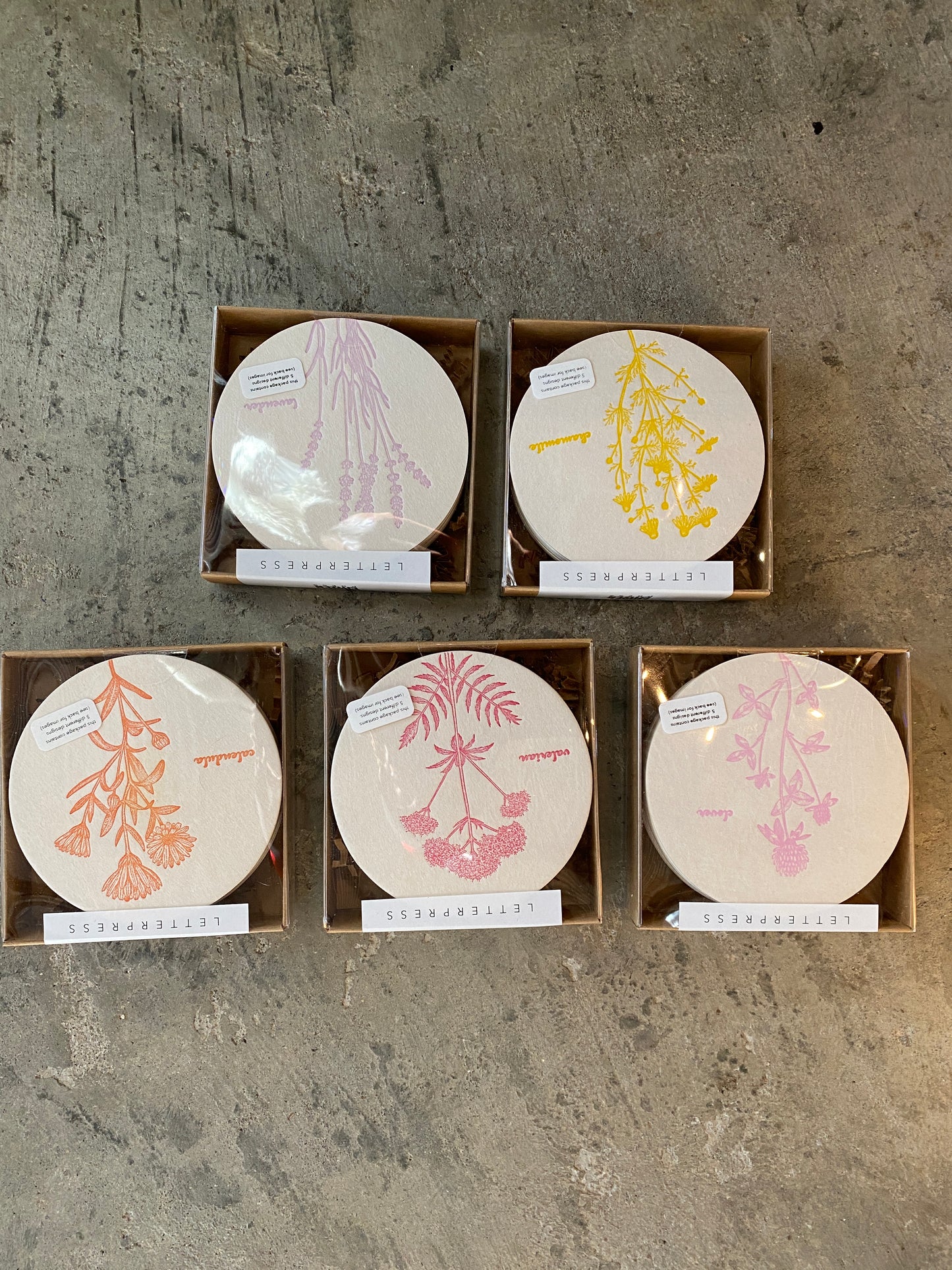 Herbs multi set of 10 Coasters