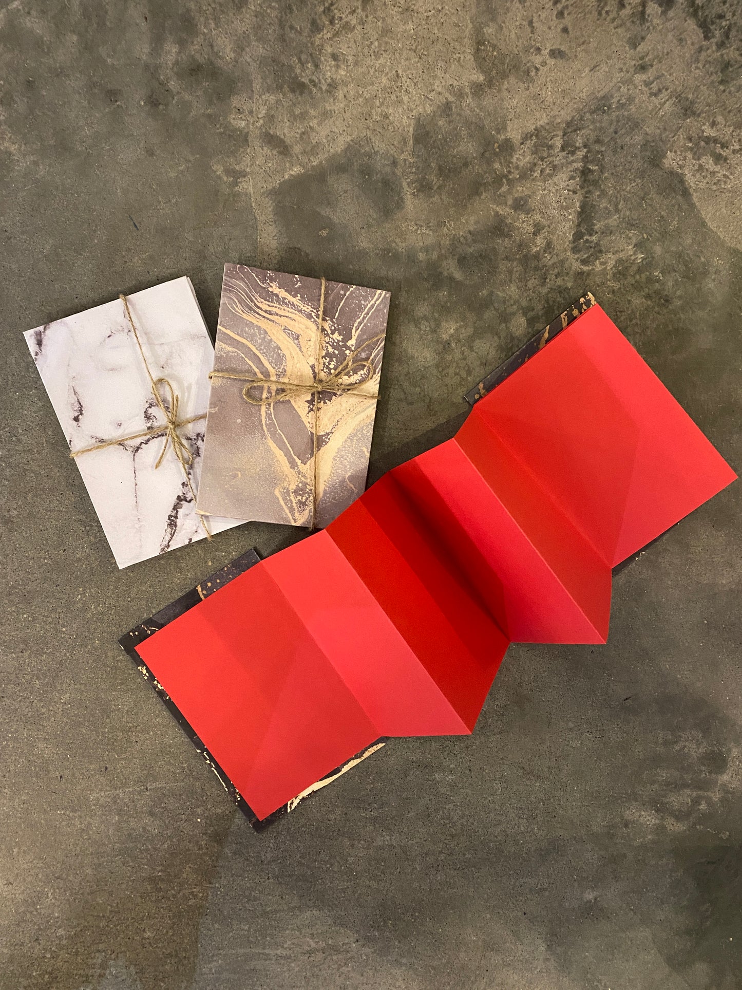 Accordion Book with Marbled Paper Cover (Assorted)