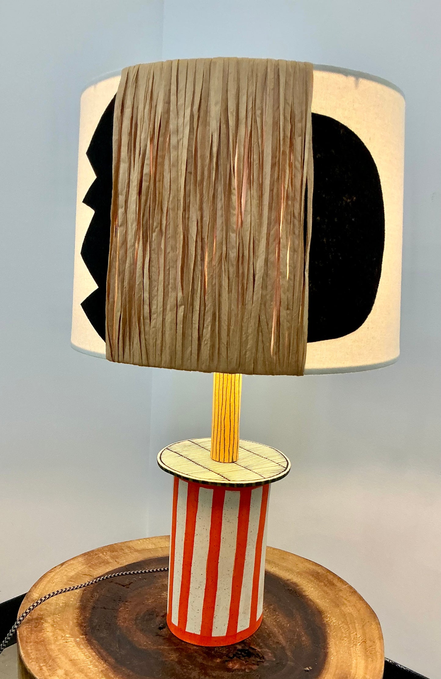 Lamp (orange stripe) by Hadiya Williams