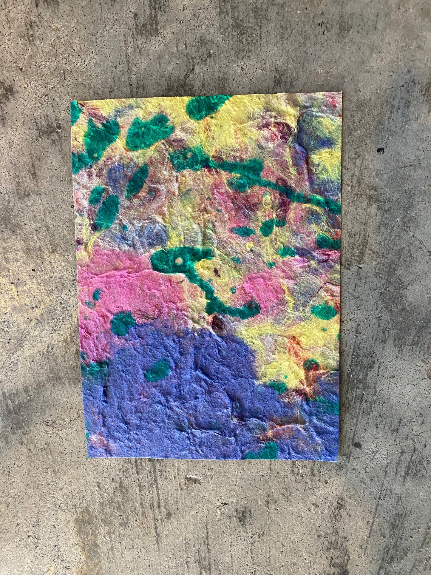 Painted & Dyed Pulp Salvage Paper (colors and styles vary)
