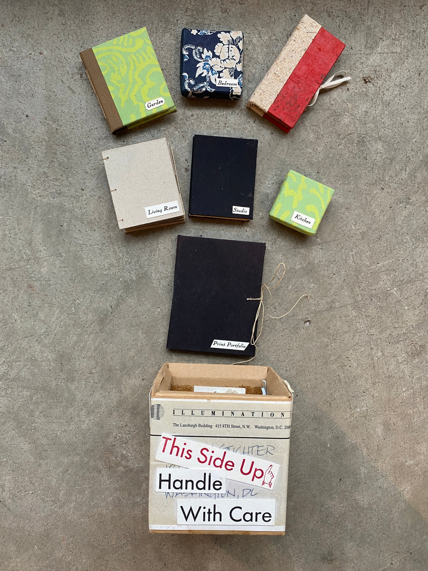 Handle With Care Handmade Miniature Books (set/7 books)