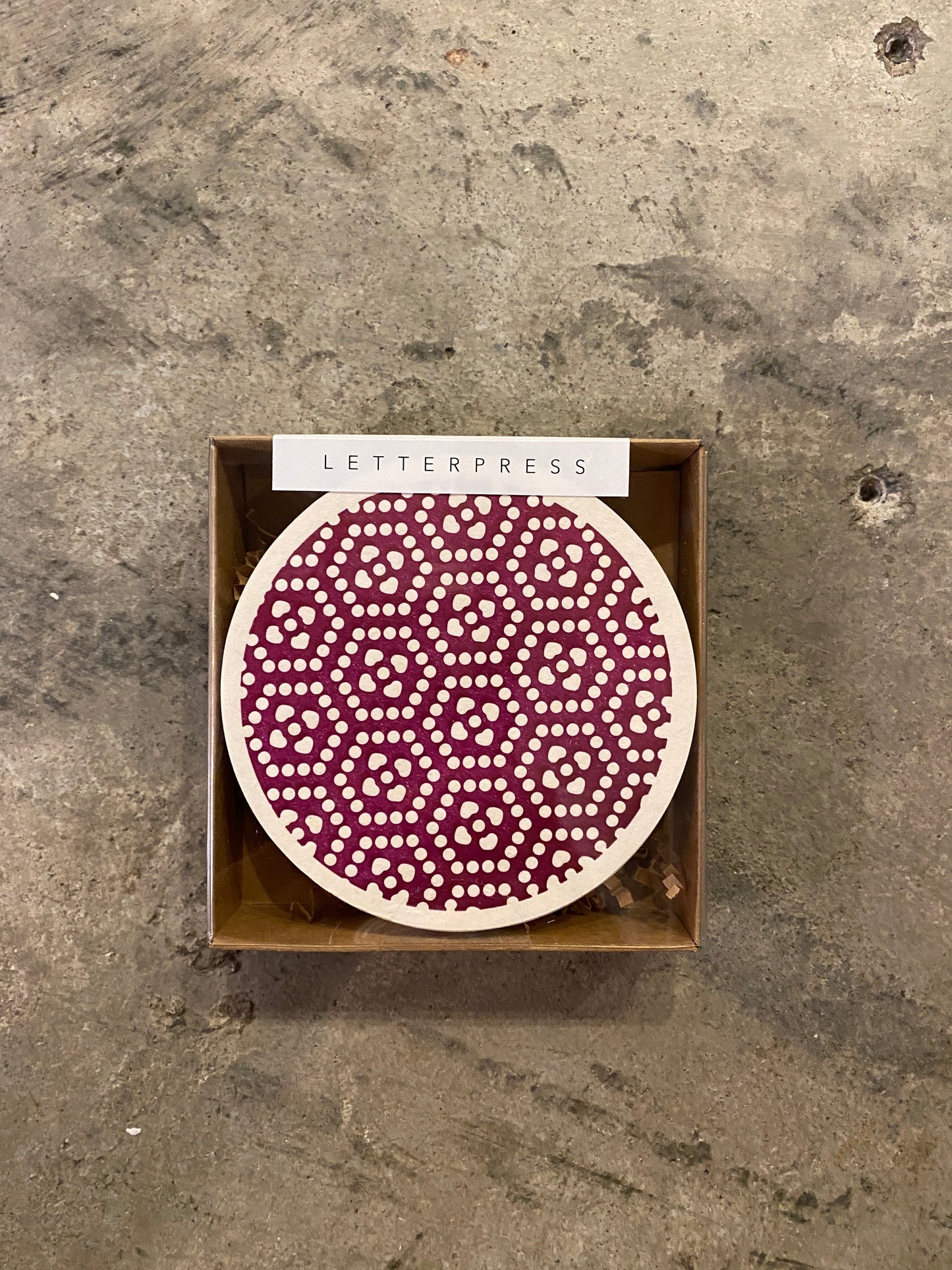 Maroon Dot Coasters Pack of 10