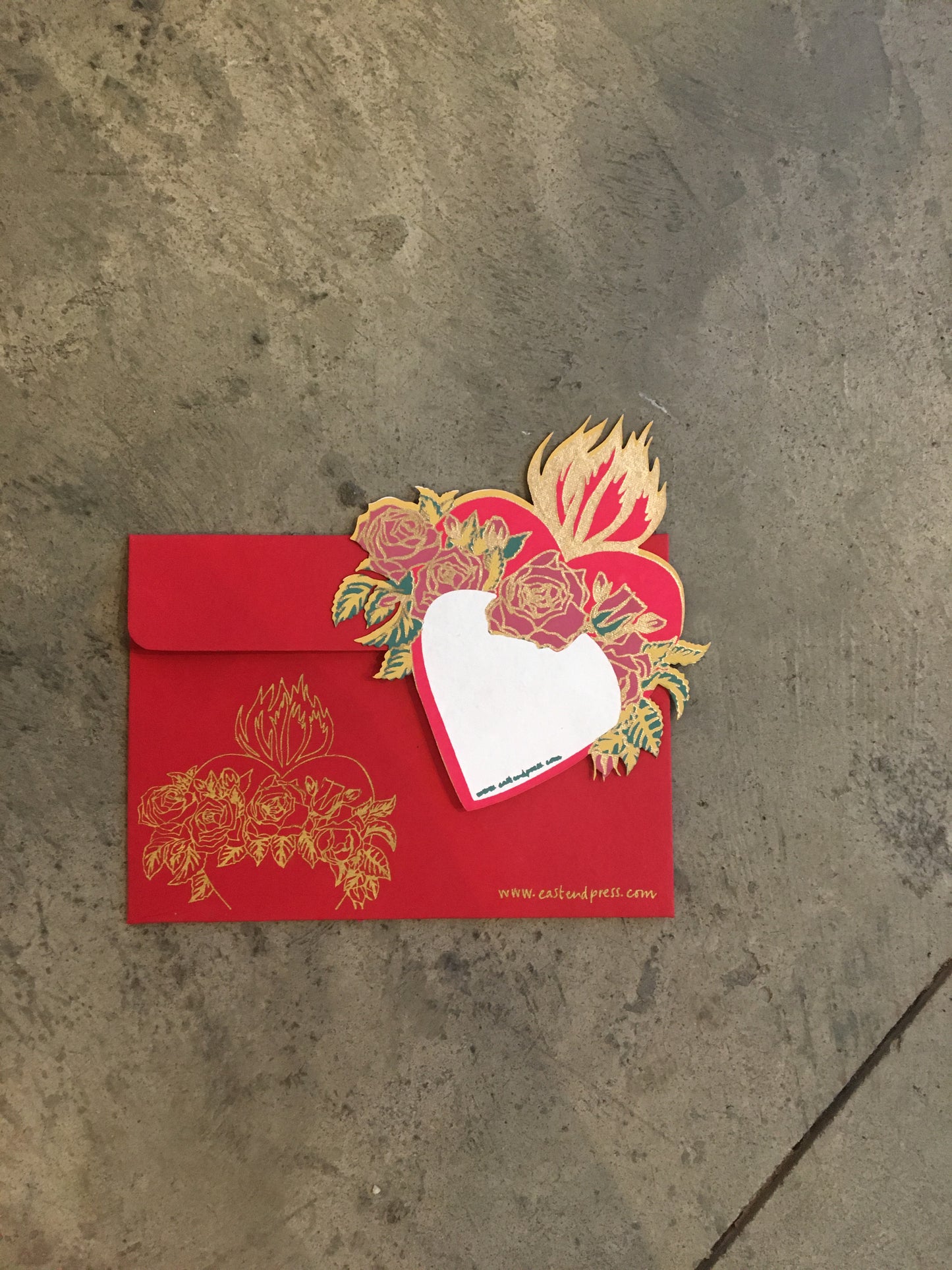 Flaming Heart Greeting Card