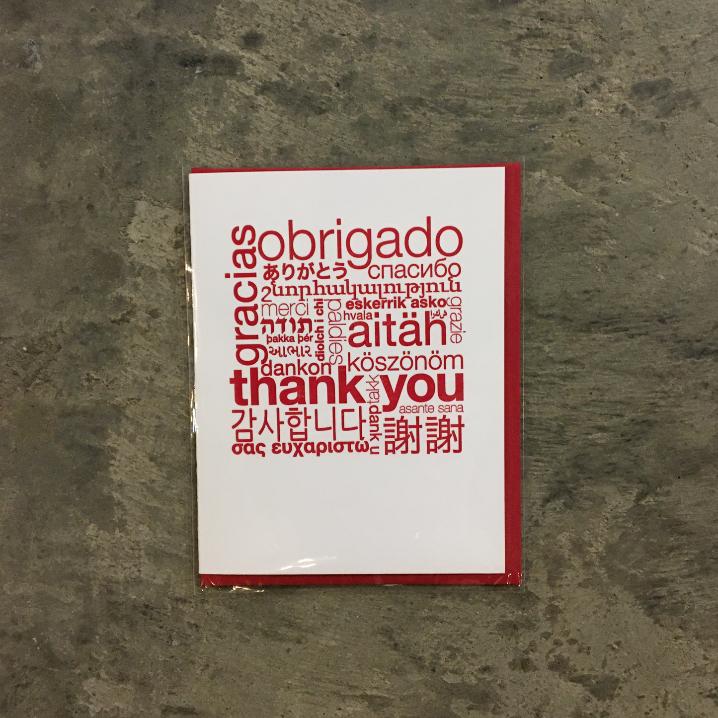 Thank You (Multilingual) Greeting Card