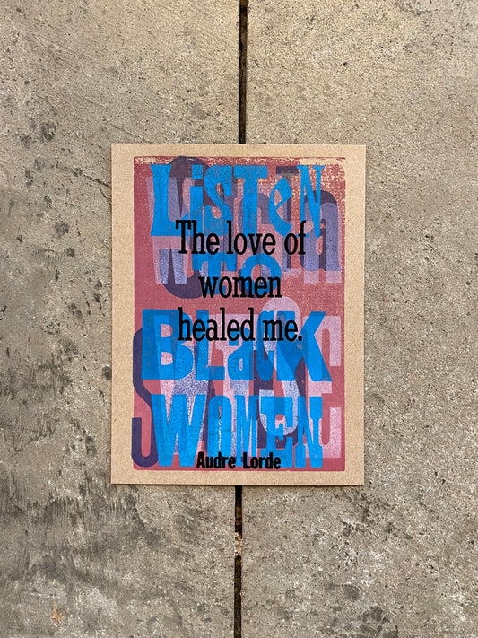 APK: " The love of women healed me" Small LP print