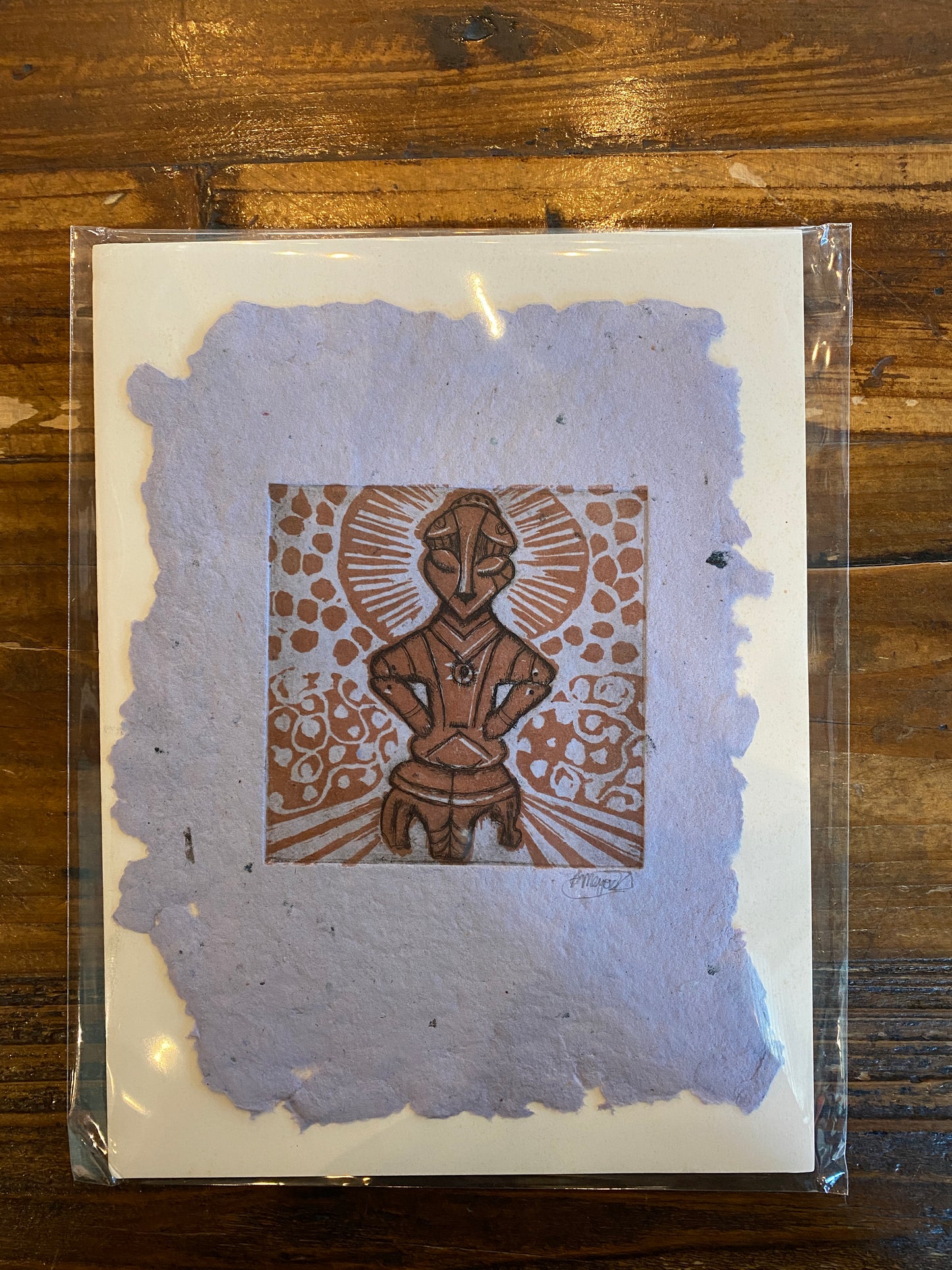 Goddess on the Throne (On Handmade Paper)