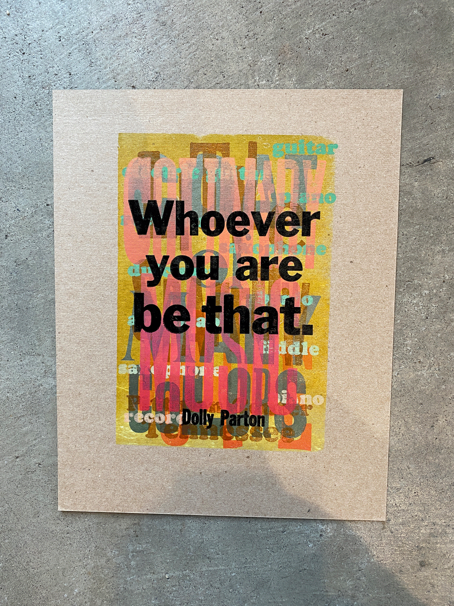 Dolly Parton Quotes Letterpress Print Series by Amos Paul Kennedy