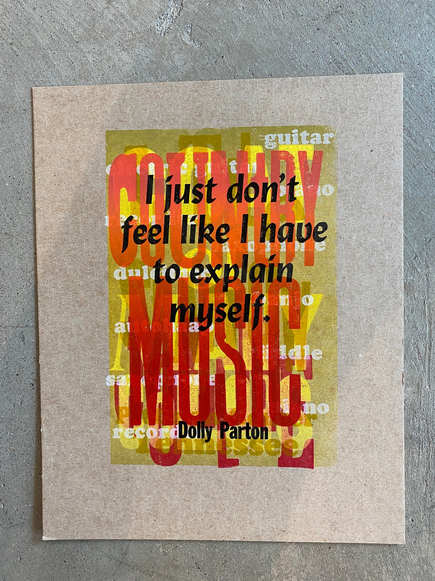 Dolly Parton Quotes Letterpress Print Series by Amos Paul Kennedy