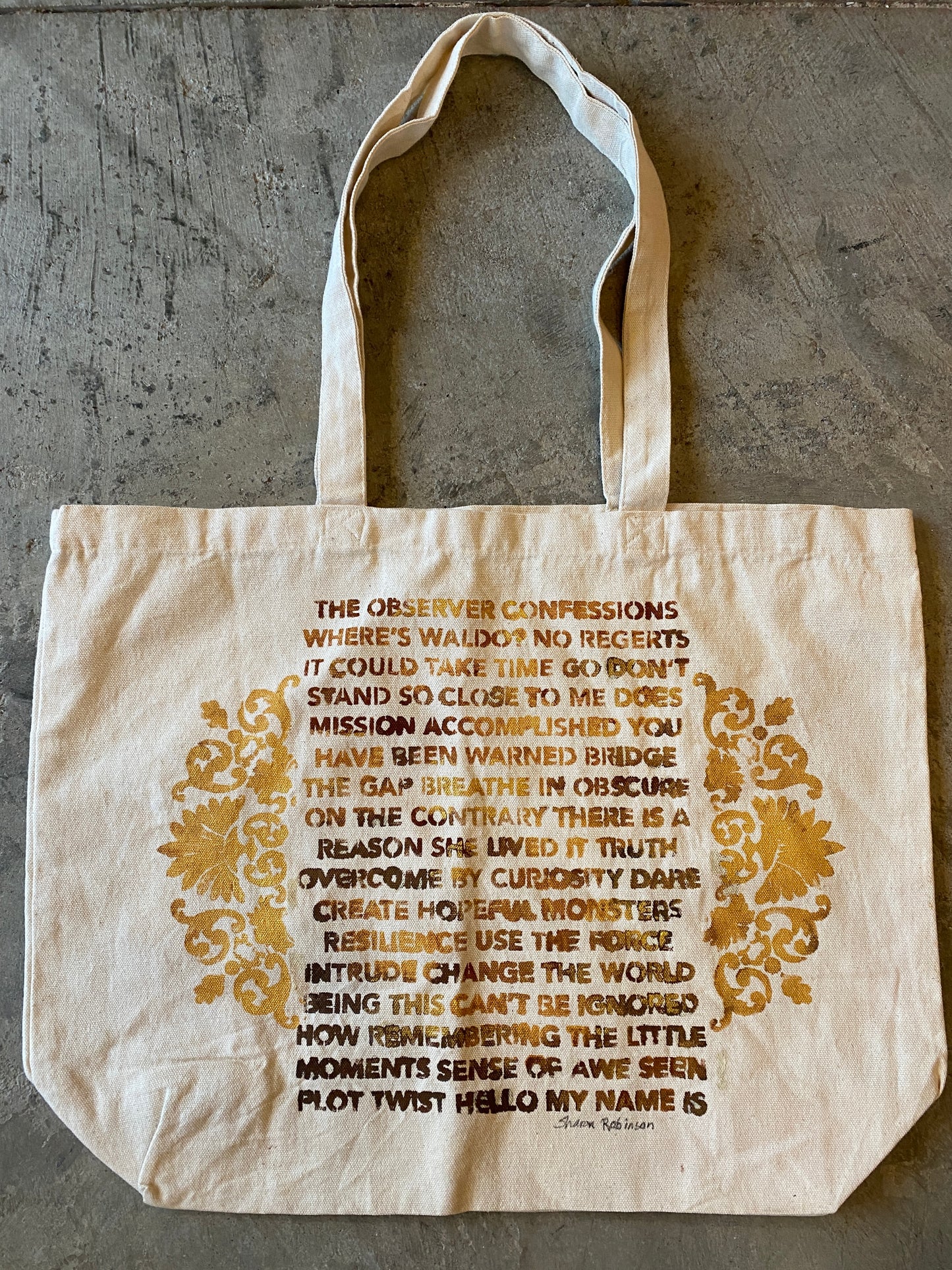 Tote Bags (Stamped and Stenciled)