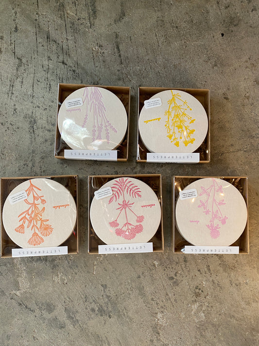 Herbs multi set of 10 Coasters