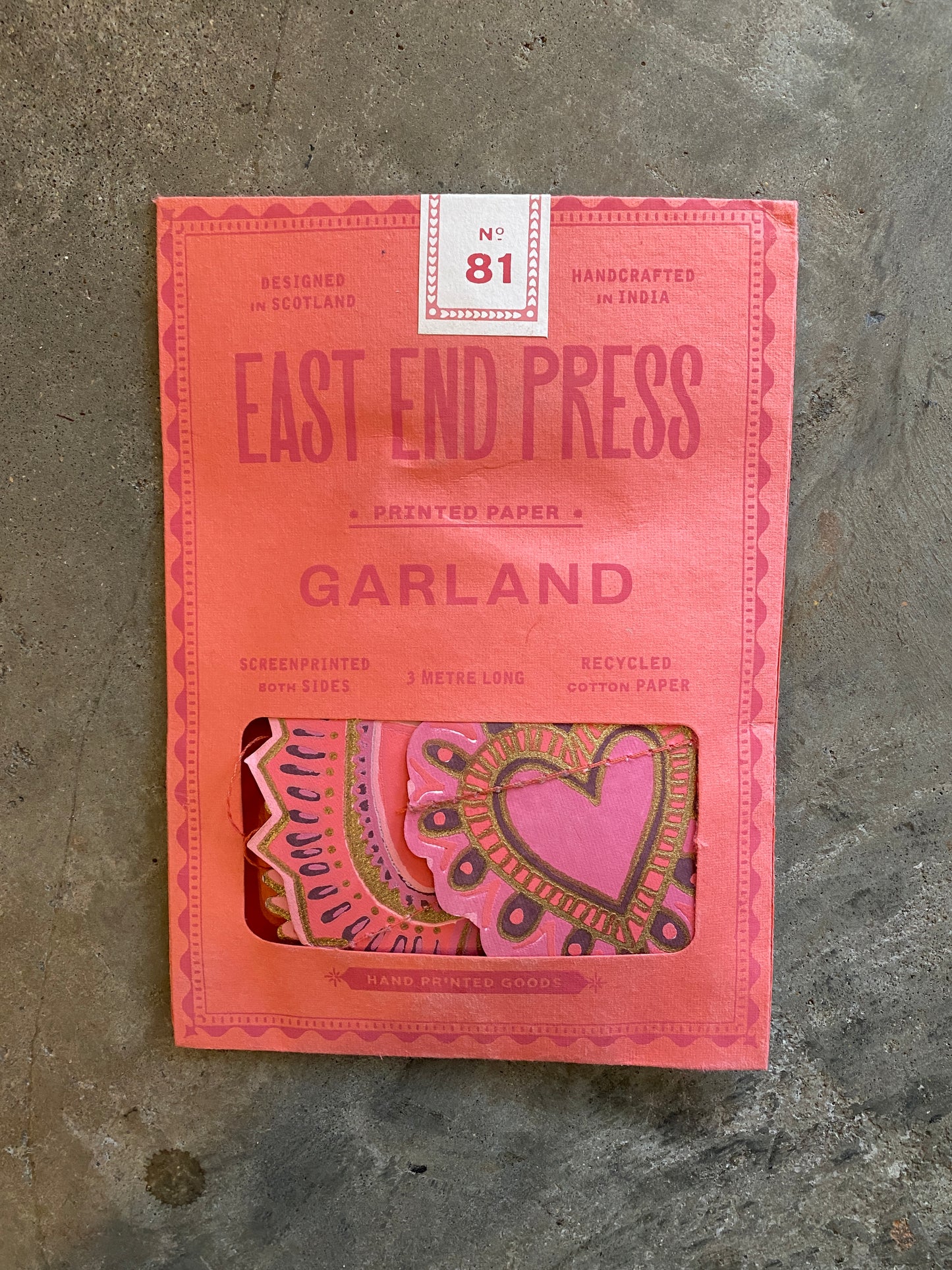 Sweet Hearts Sewn Garland