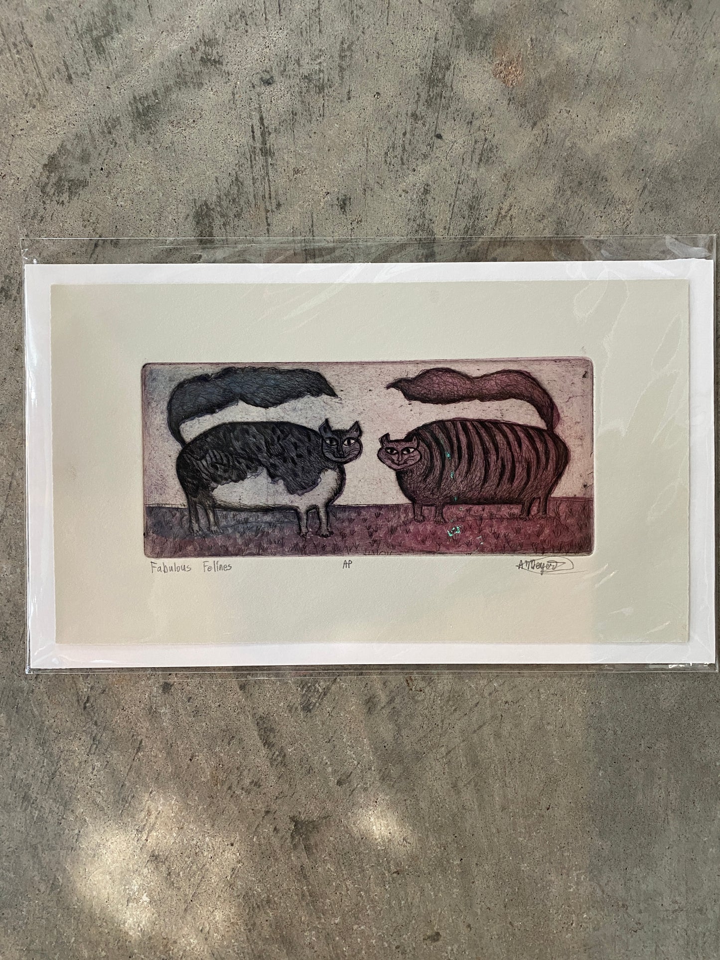 Two Fabulous Felines Print (Artist Proof)