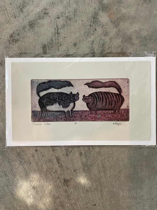 Two Fabulous Felines Print (Artist Proof)