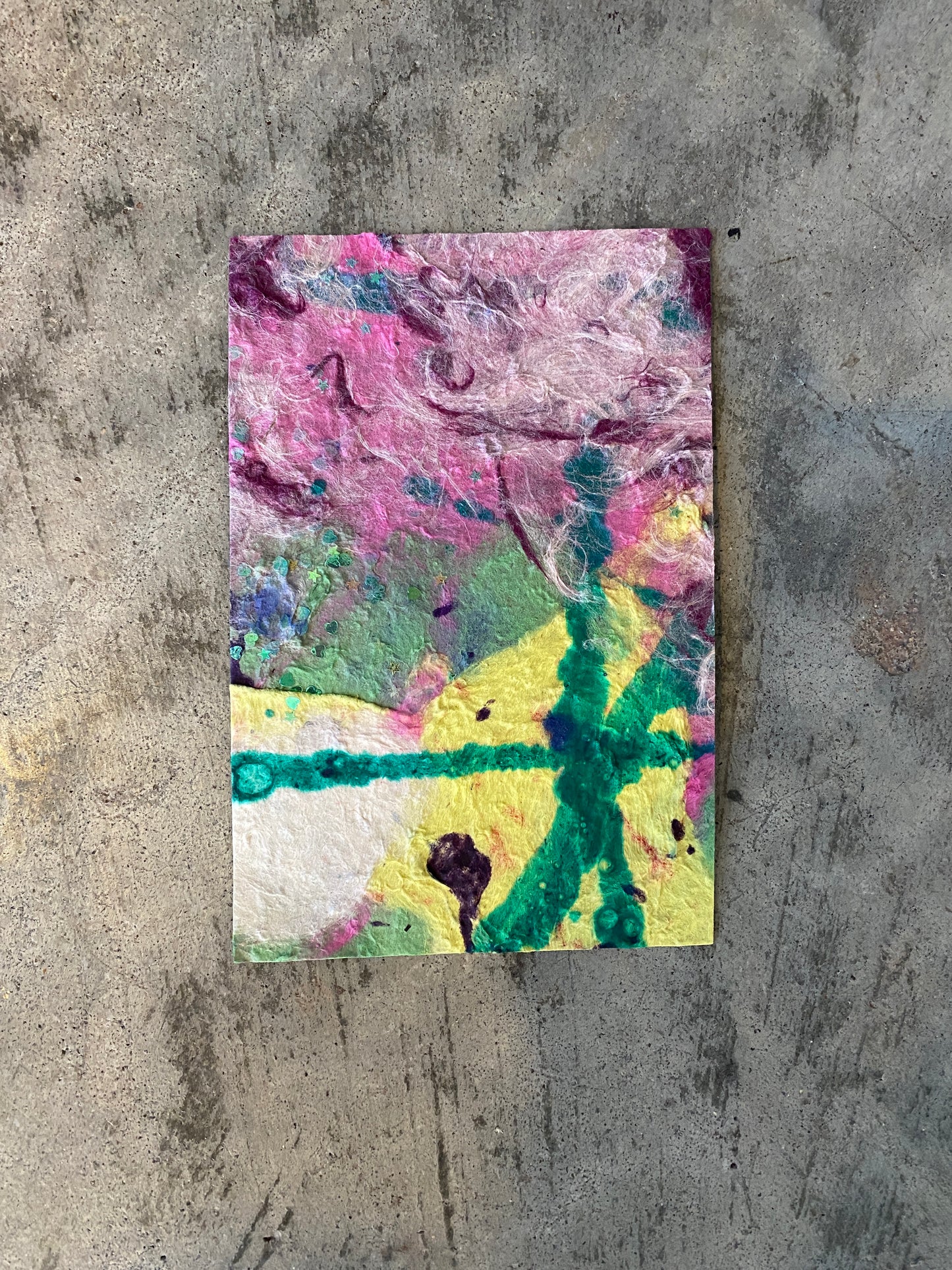 Painted & Dyed Pulp Salvage Paper (colors and styles vary)
