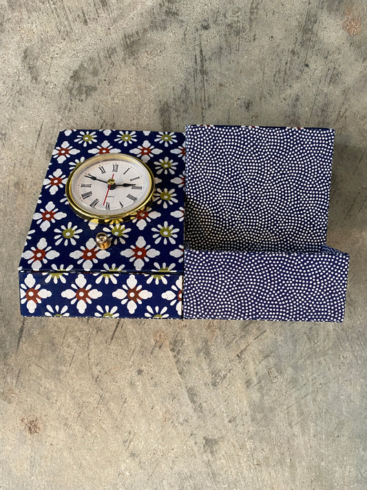 Desk Organizer with Clock