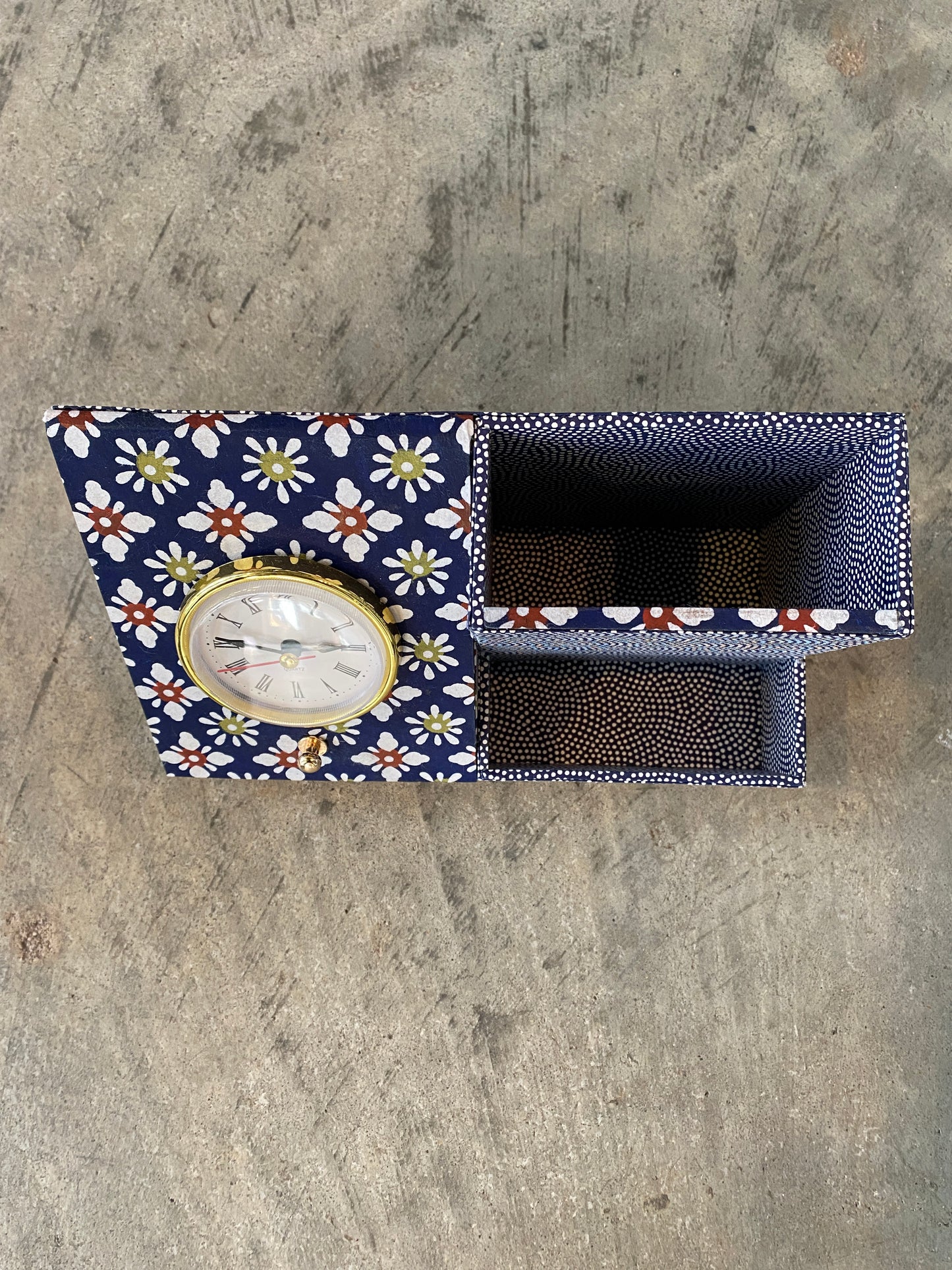 Desk Organizer with Clock