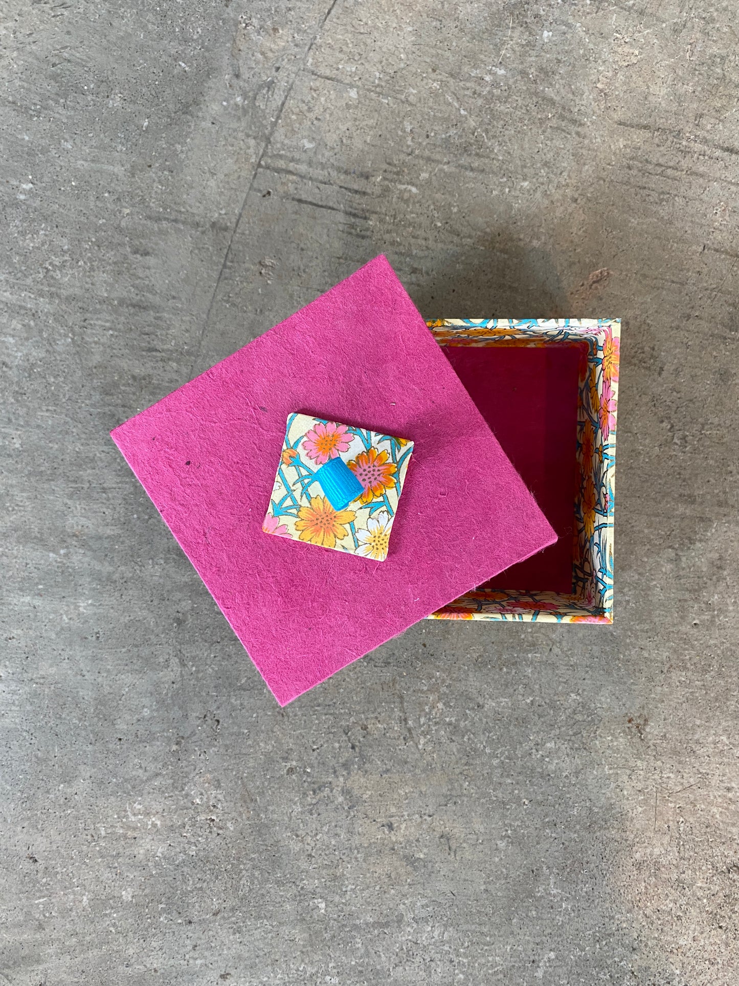 Pink and Orange Floral Box