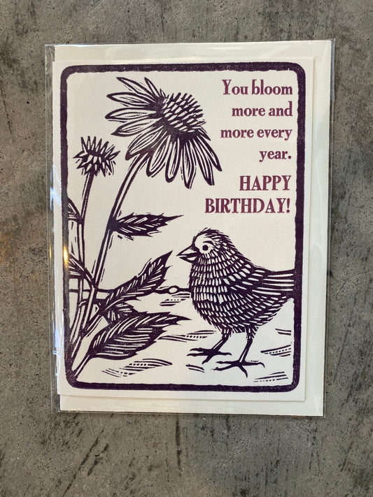Finch Cornflower Birthday