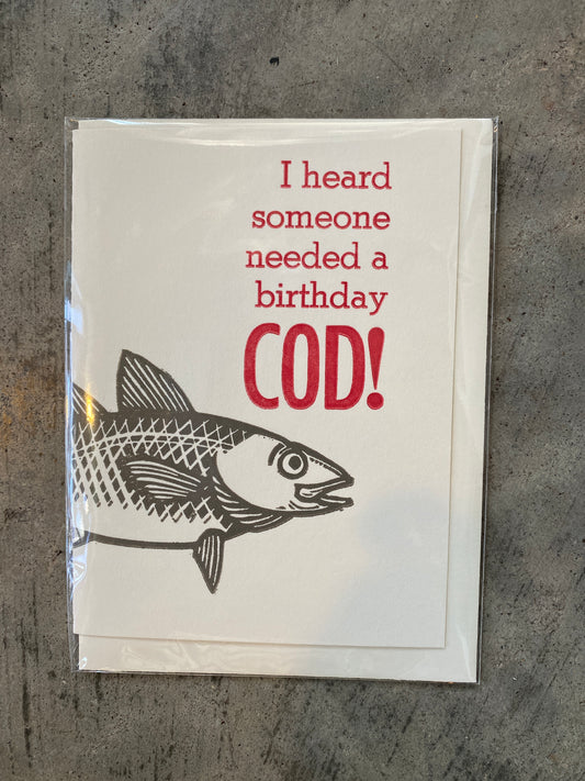 Birthday Cod Greeting Card