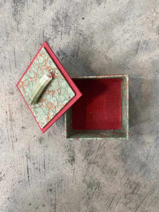 Green and Orange Box with Shell Handle