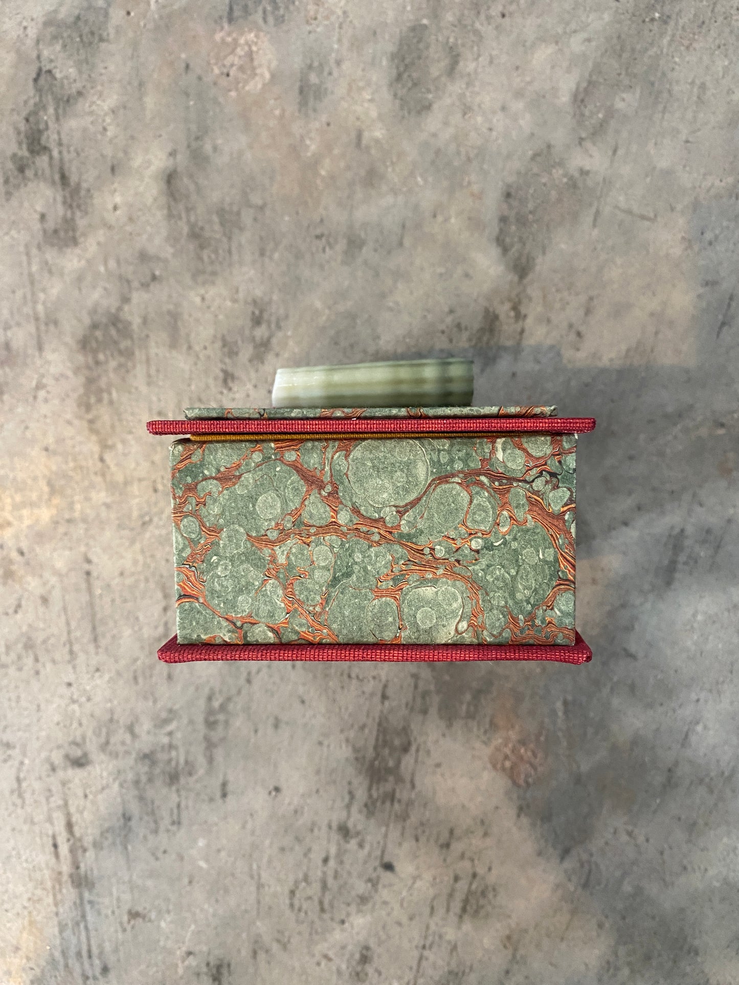 Green and Orange Box with Shell Handle