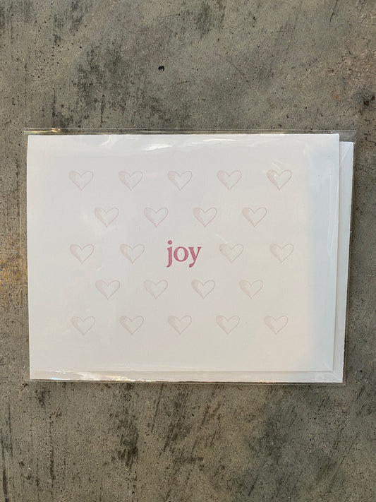 Joy (Hearts) Greeting Card