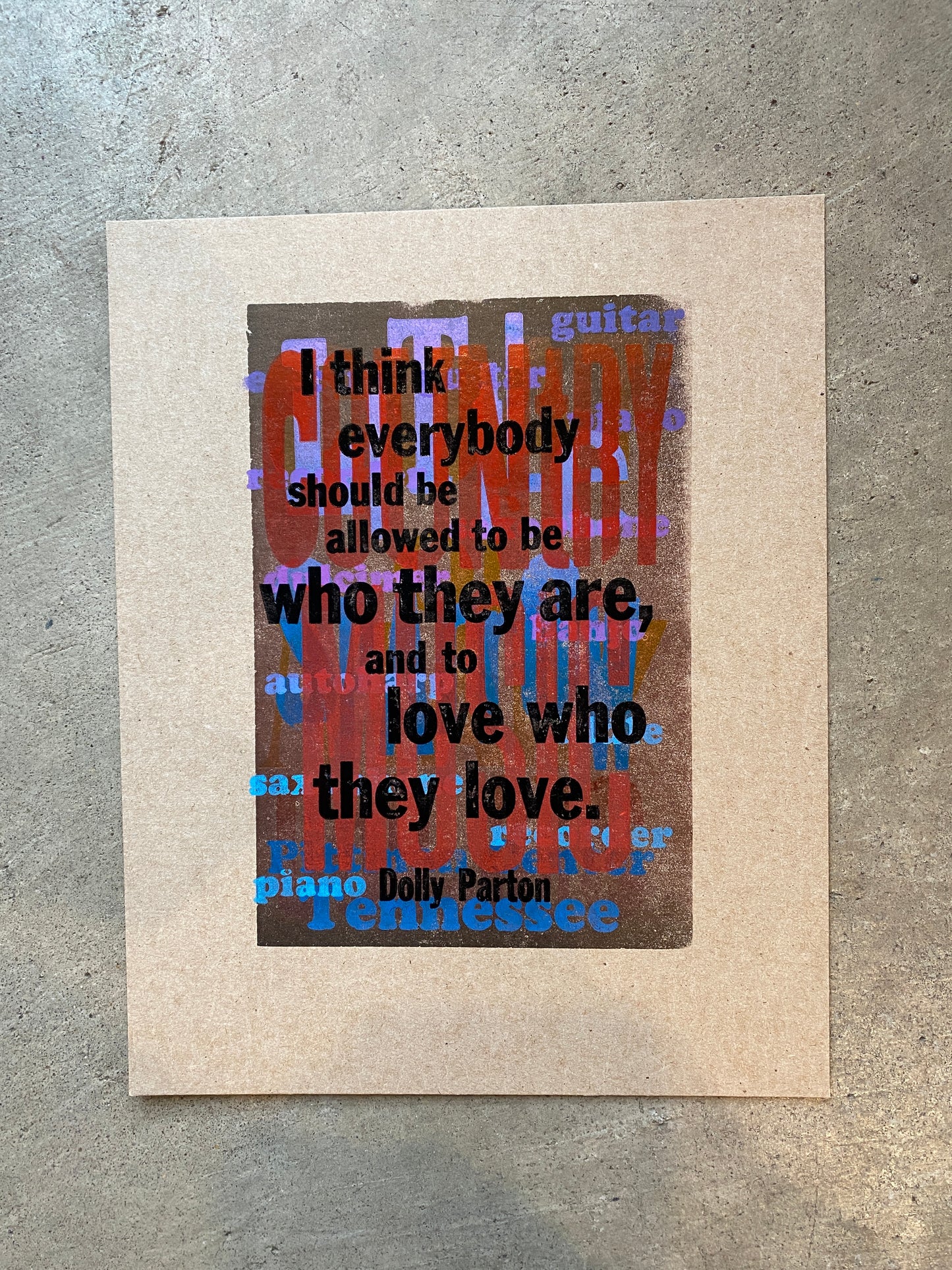 Dolly Parton Quotes Letterpress Print Series by Amos Paul Kennedy