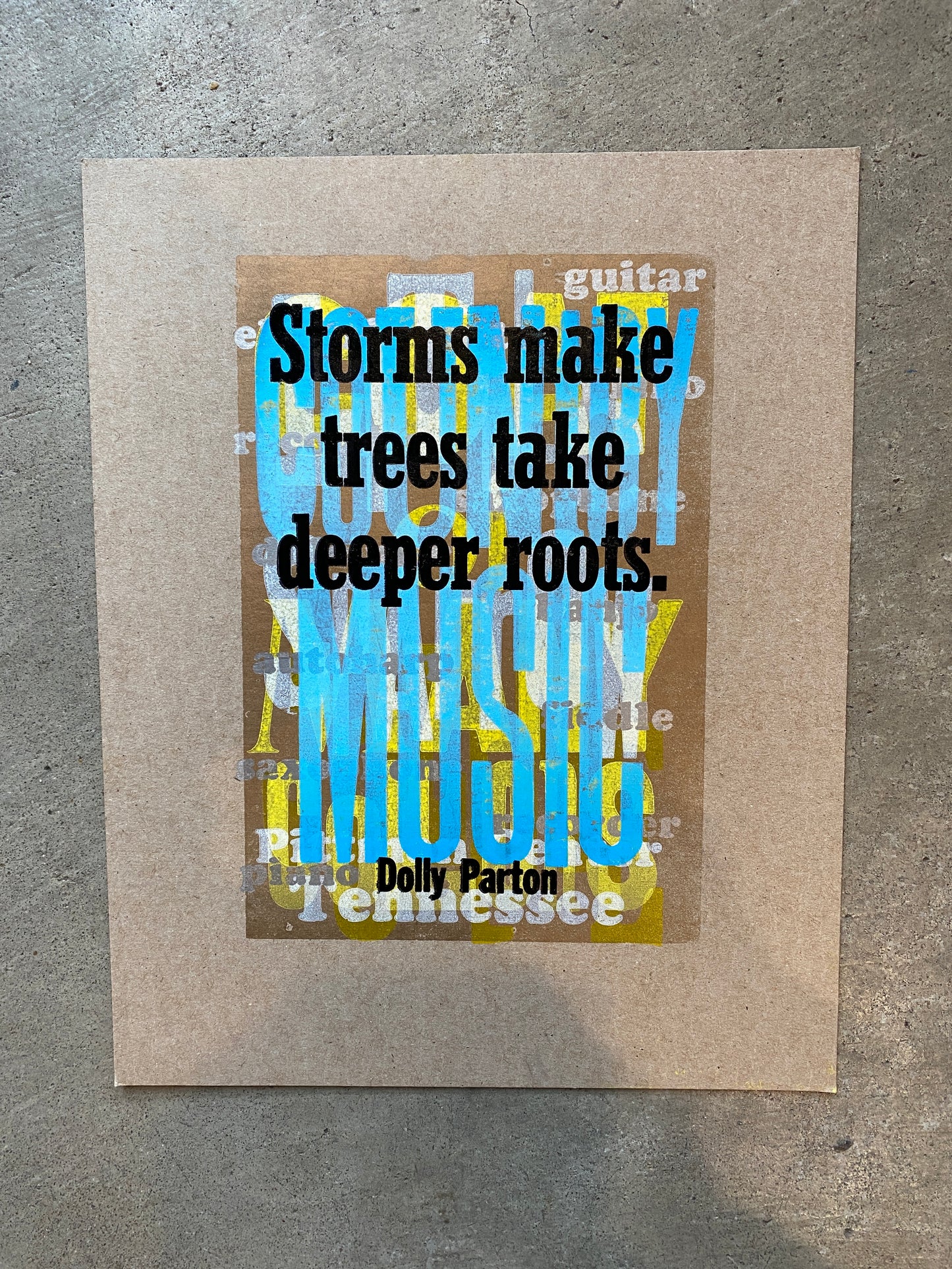 Dolly Parton Quotes Letterpress Print Series by Amos Paul Kennedy