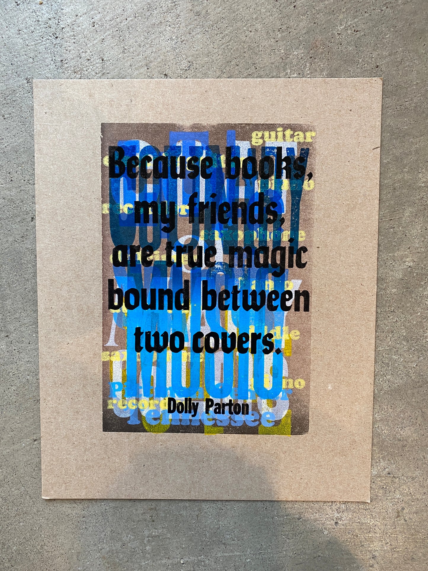 Dolly Parton Quotes Letterpress Print Series by Amos Paul Kennedy