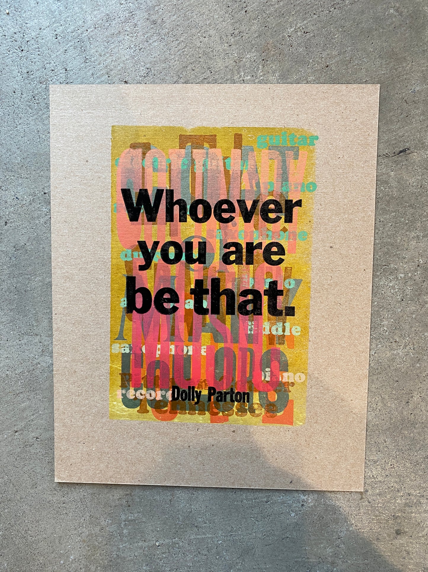 Dolly Parton Quotes Letterpress Print Series by Amos Paul Kennedy
