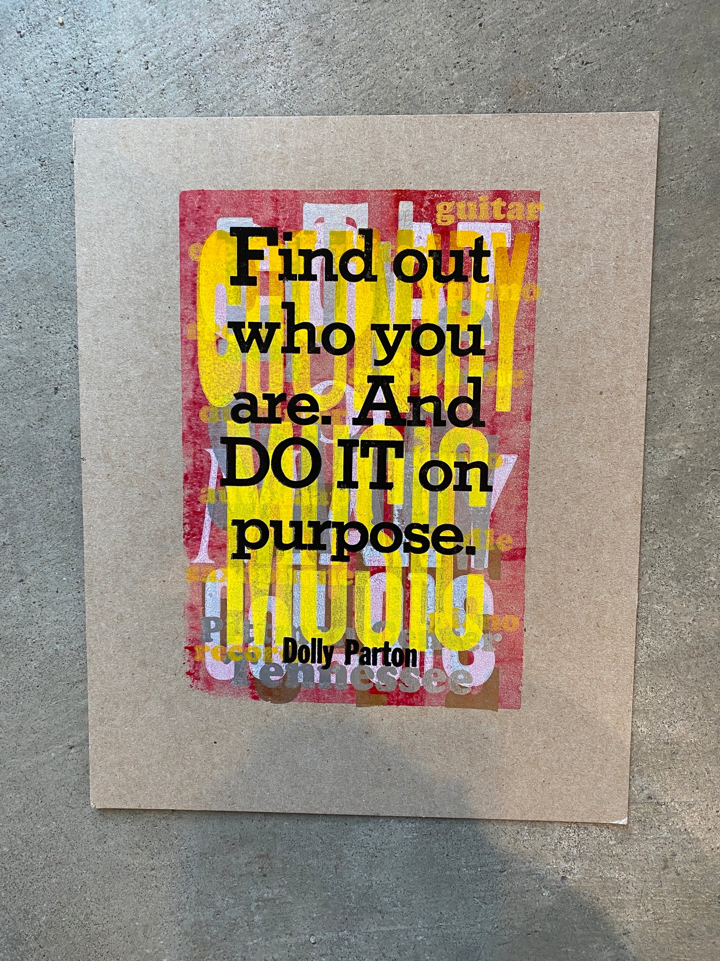 Dolly Parton Quotes Letterpress Print Series by Amos Paul Kennedy
