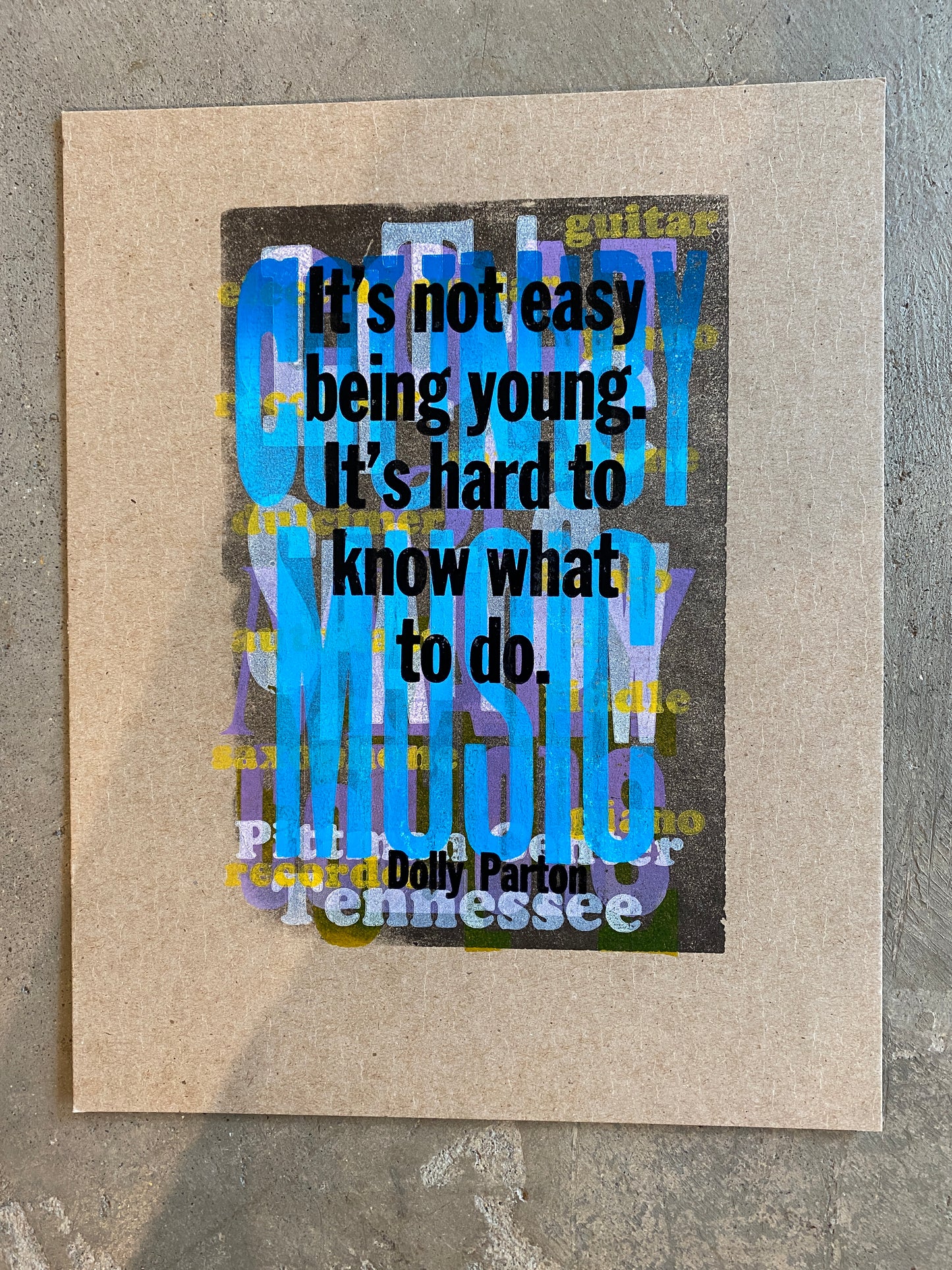 Dolly Parton Quotes Letterpress Print Series by Amos Paul Kennedy