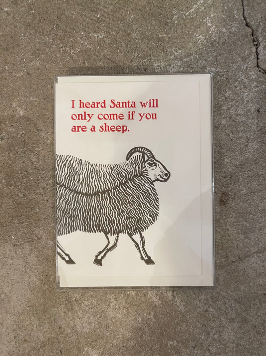 Santa Sheep Greeting Card (box/5)
