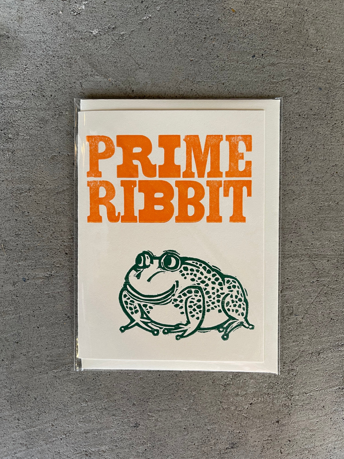 Prime Ribbit Greeting Card