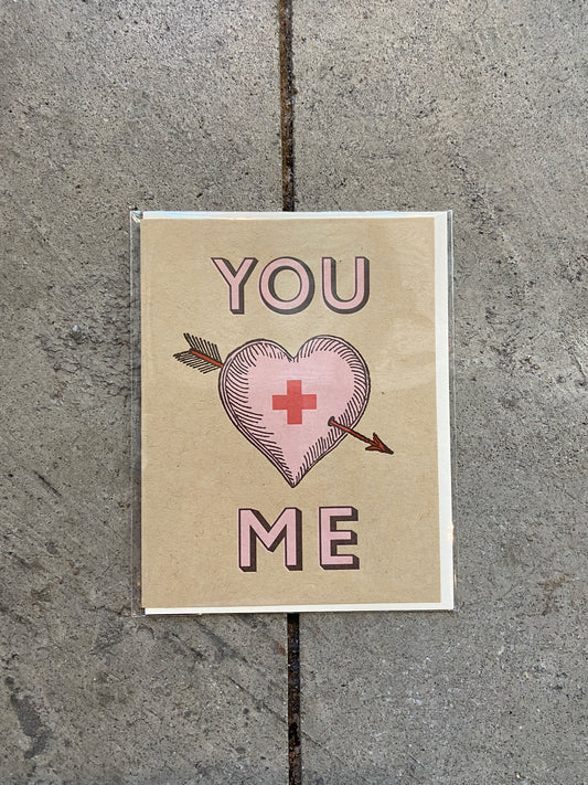 You + ME Heart Greeting Card