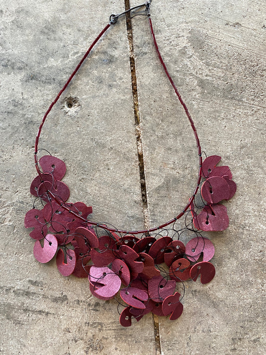 Biomorph Necklace Red