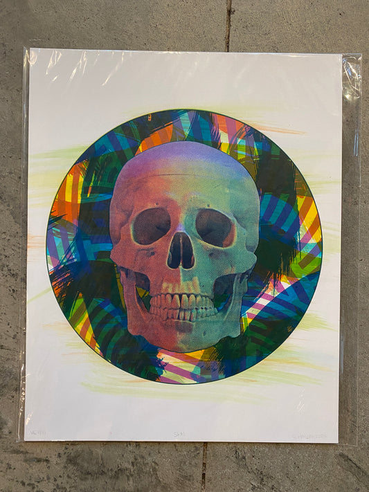 Skull with Green Print