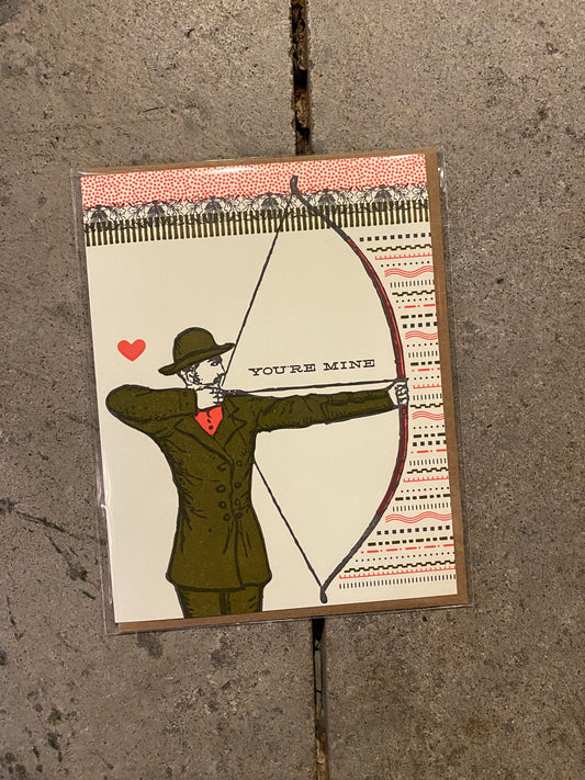 Archer Man Valentine Greeting Card