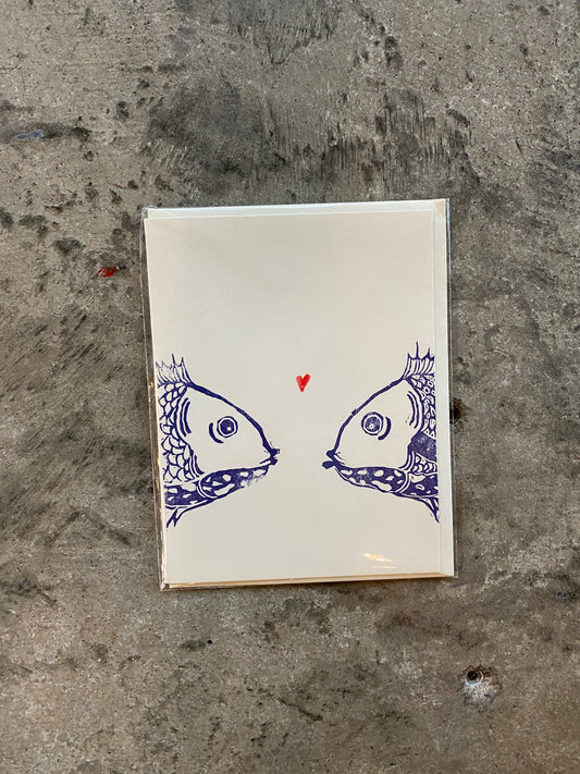 2 Fish Kiss Cards