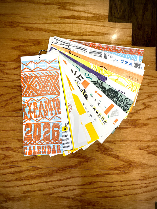2026 Pyramid Atlantic Letterpress Calendar