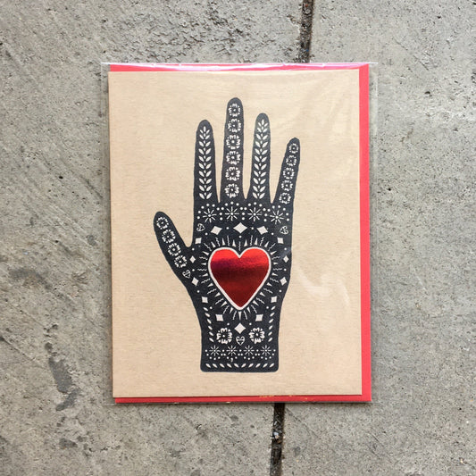 Heart in Hand Greeting Card