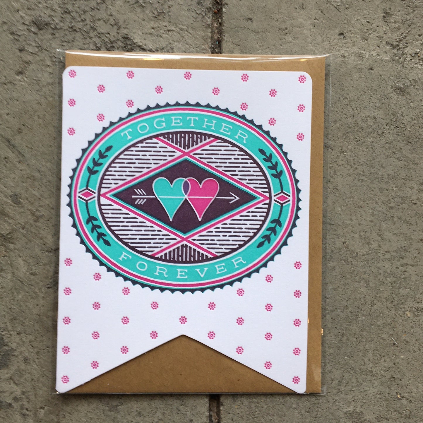 Together Forever Banner Greeting Card