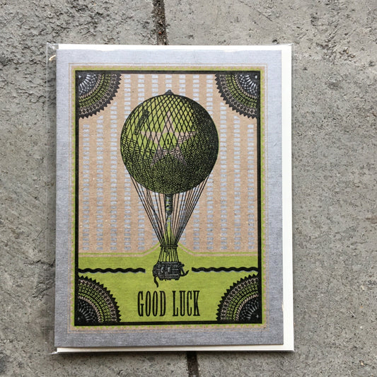 Good Luck Dirigible Greeting Card