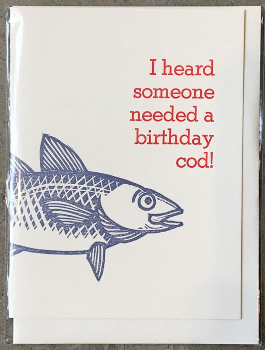 Birthday Cod Greeting Card