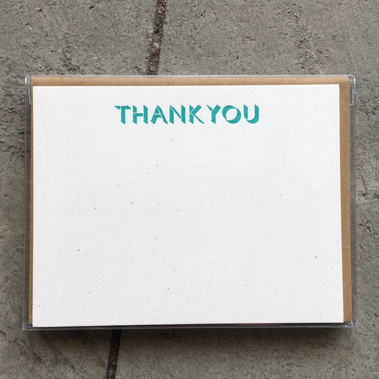 THANK YOU Flat Notecard Boxed set of 10