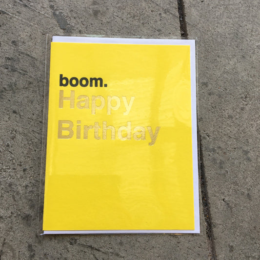BOOM Happy Birthday Greeting Card