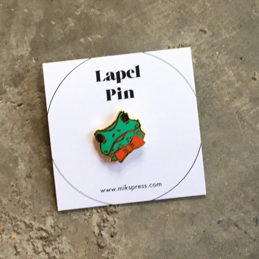 Frog with a Bowtie Enamel Pin