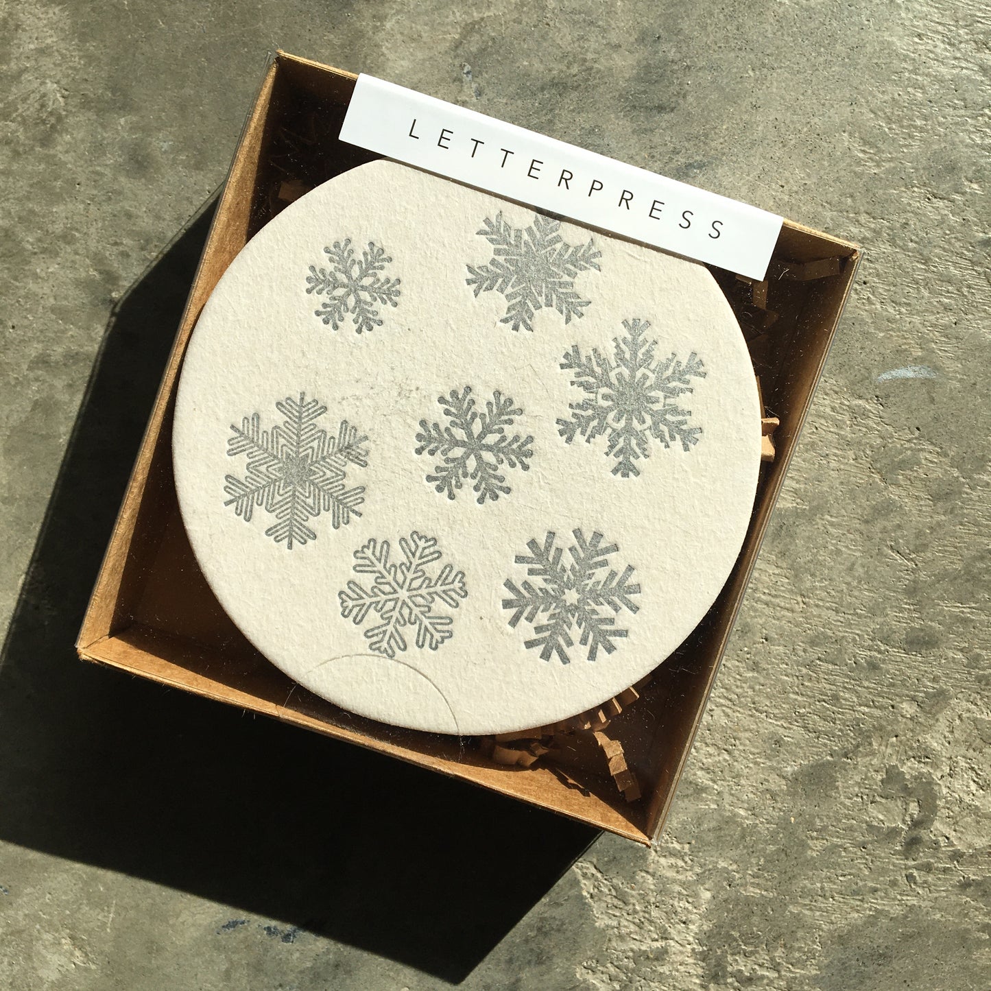 Silver Snowflakes multi set of 10 Coasters