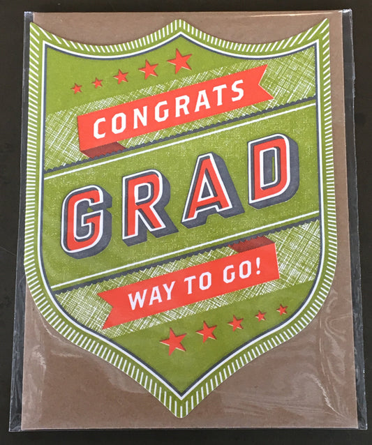 Congrats Grad Badge Green